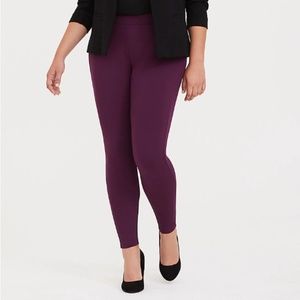 Torrid Purple Ponte Stretch Pull-On Pixie Pant